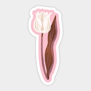 White Tulip Sticker